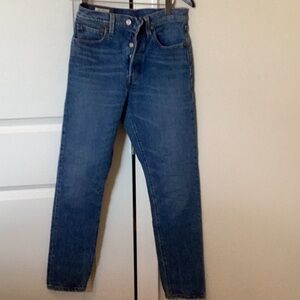 Levi’s Blue Denim Button-fly Skinny Jeans Size 27x28